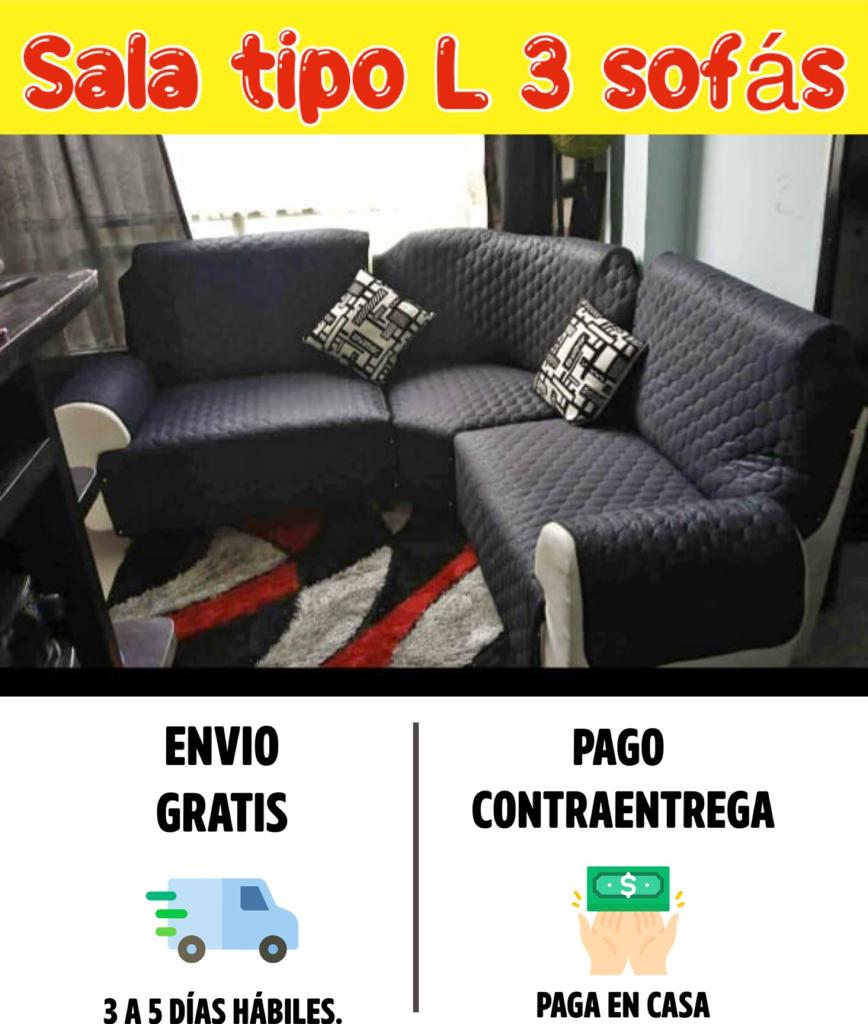 PROTECTOR PARA SOFA DOBLE FAZ REVERSIBLE TIPO L 3 SOFAS⭐️⭐️⭐️⭐️⭐️5/5