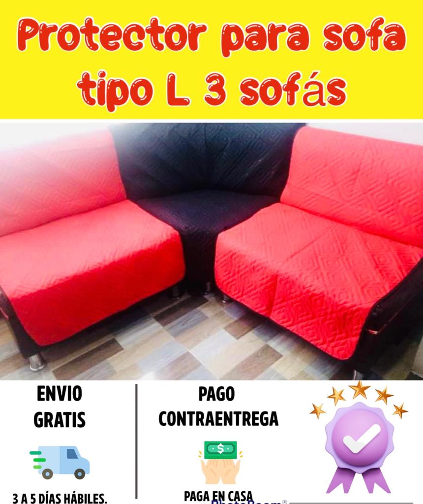PROTECTOR PARA SOFA DOBLE FAZ REVERSIBLE TIPO L 3 SOFAS⭐️⭐️⭐️⭐️⭐️5/5