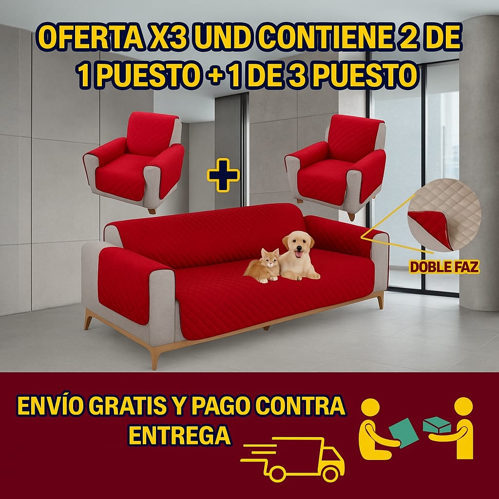 Protectores PREMIUM acolchados para sofás ⭐️⭐️⭐️⭐️⭐5/5