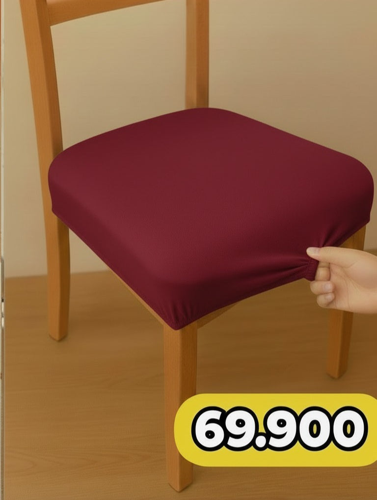 FUNDA AJUSTABLE PARA SILLAS DE COMEDOR SIN ESPALDAR⭐️⭐️⭐️⭐️⭐️5/5