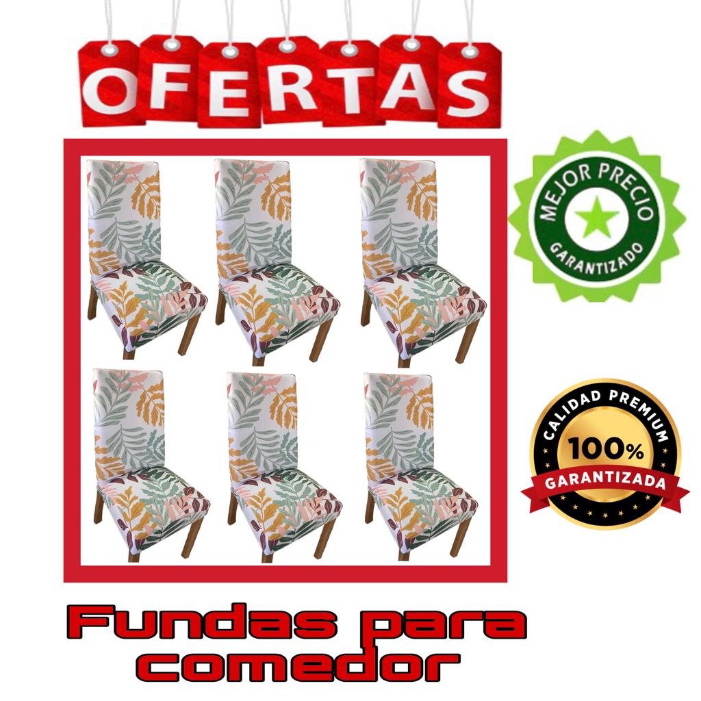 PROMOCION EN FUNDAS ESTAMPADAS Y AJUSTABLES PARA SILLAS DE COMEDOR 5/5⭐️⭐️⭐️⭐️⭐️