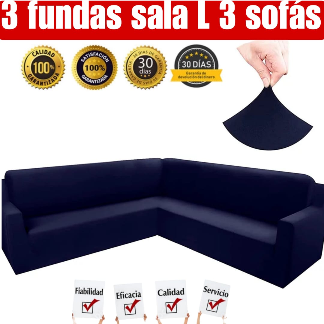 OFERTA EN FUNDAS AJUSTABLES PARA SOFA TIPO L 3 PIEZAS ⭐️⭐️⭐️⭐️⭐️5/5