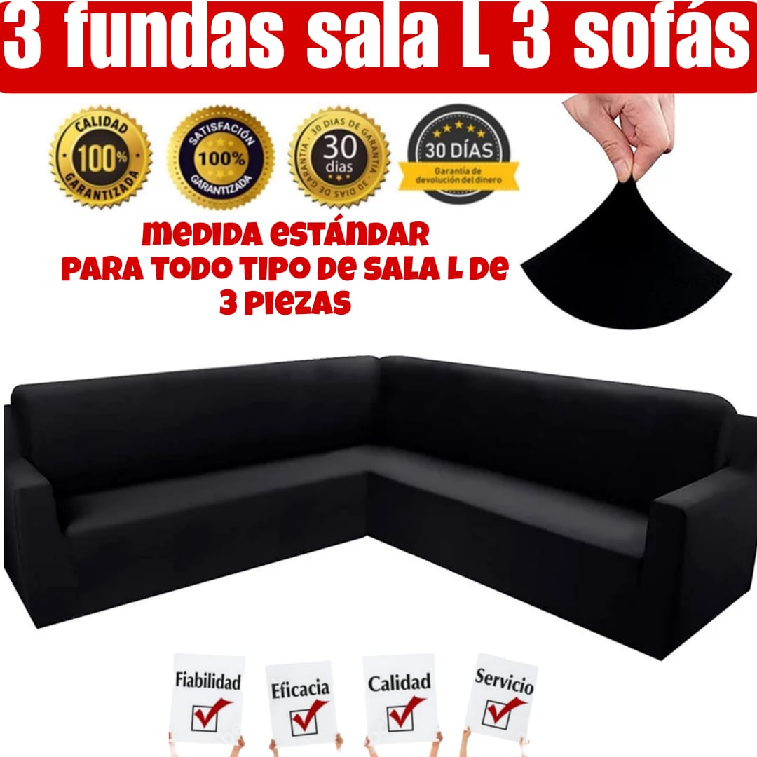 OFERTA EN FUNDAS AJUSTABLES PARA SOFA TIPO L 3 PIEZAS ⭐️⭐️⭐️⭐️⭐️5/5