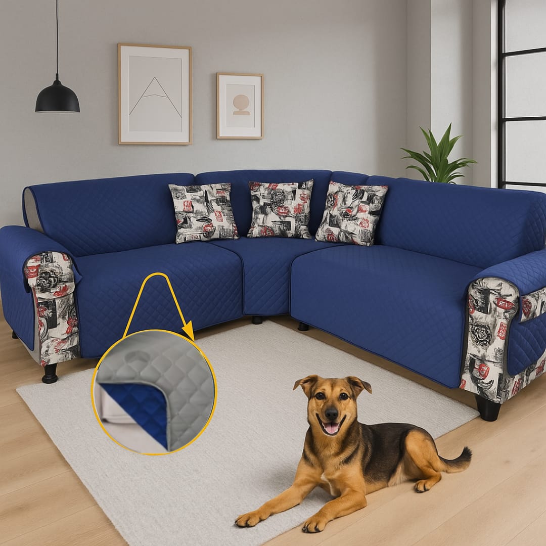 PROTECTOR PARA SOFA DOBLE FAZ REVERSIBLE TIPO L 3 SOFAS⭐️⭐️⭐️⭐️⭐️5/5