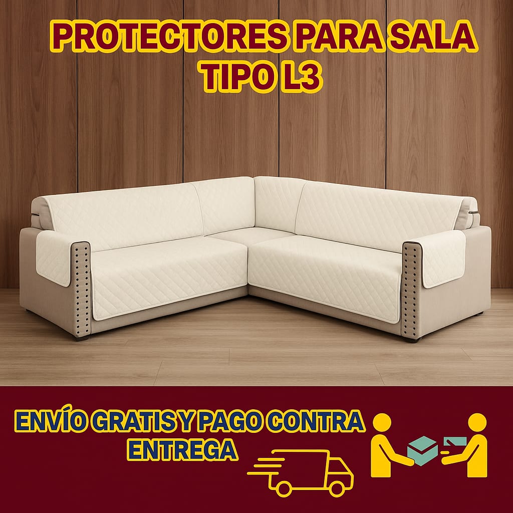 PROTECTOR PARA SOFA DOBLE FAZ REVERSIBLE TIPO L 3 SOFAS⭐️⭐️⭐️⭐️⭐️5/5
