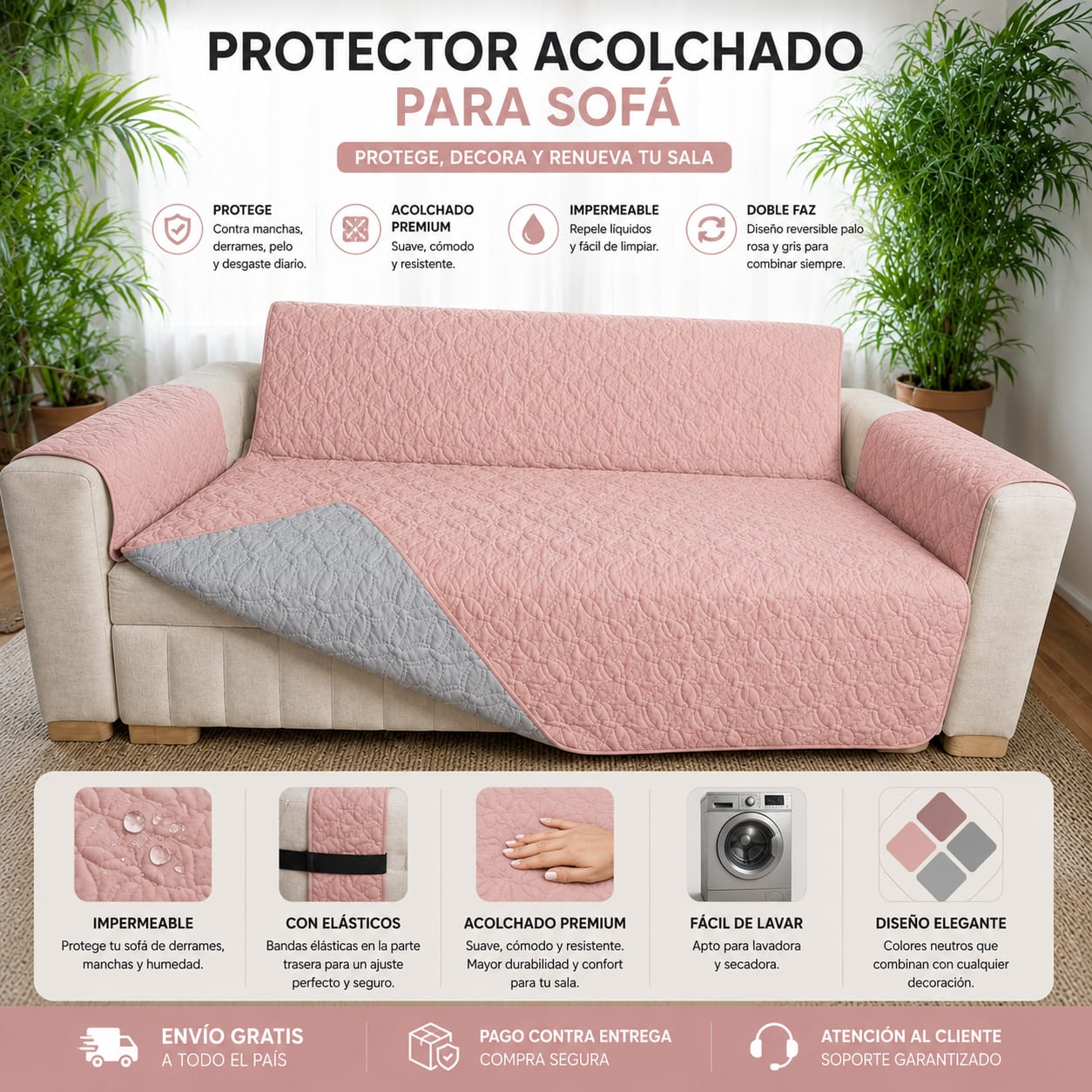 Protectores PREMIUM acolchados  para sofás  ⭐️⭐️⭐️⭐️⭐5/5