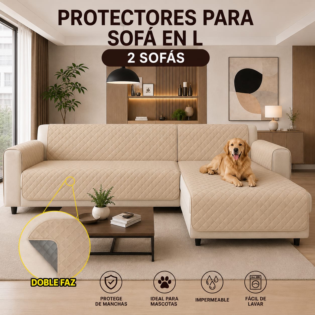 Protectores PREMIUM acolchados  para sofás  ⭐️⭐️⭐️⭐️⭐5/5