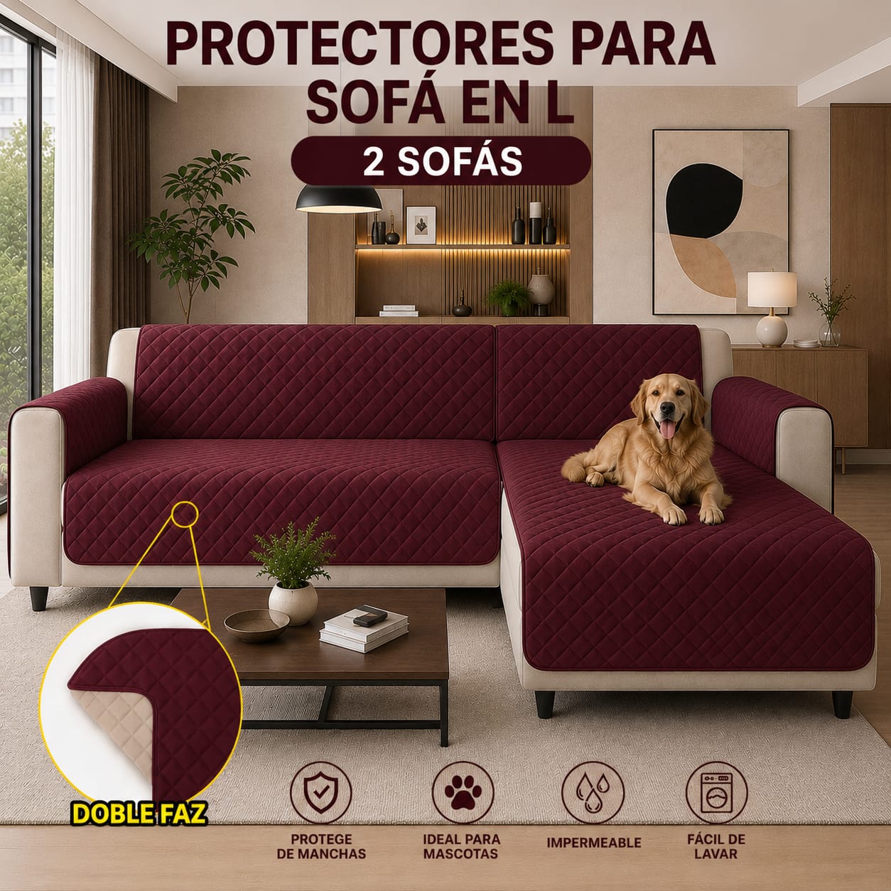 Protectores PREMIUM acolchados  para sofás  ⭐️⭐️⭐️⭐️⭐5/5