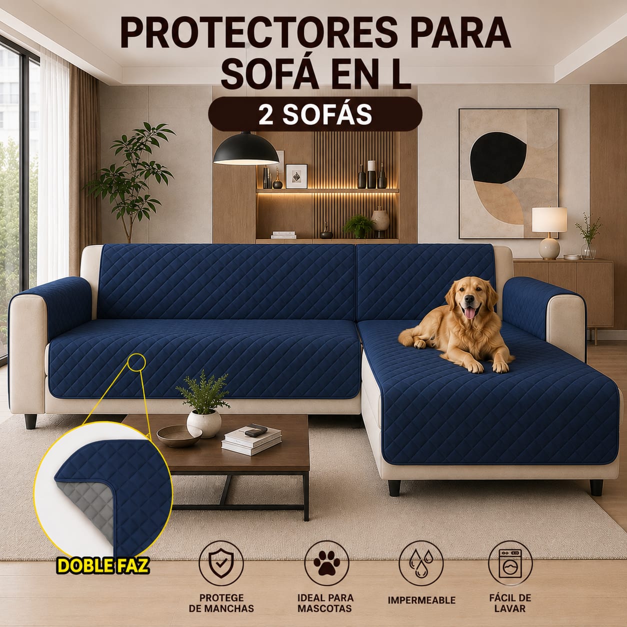 Protectores PREMIUM acolchados  para sofás  ⭐️⭐️⭐️⭐️⭐5/5