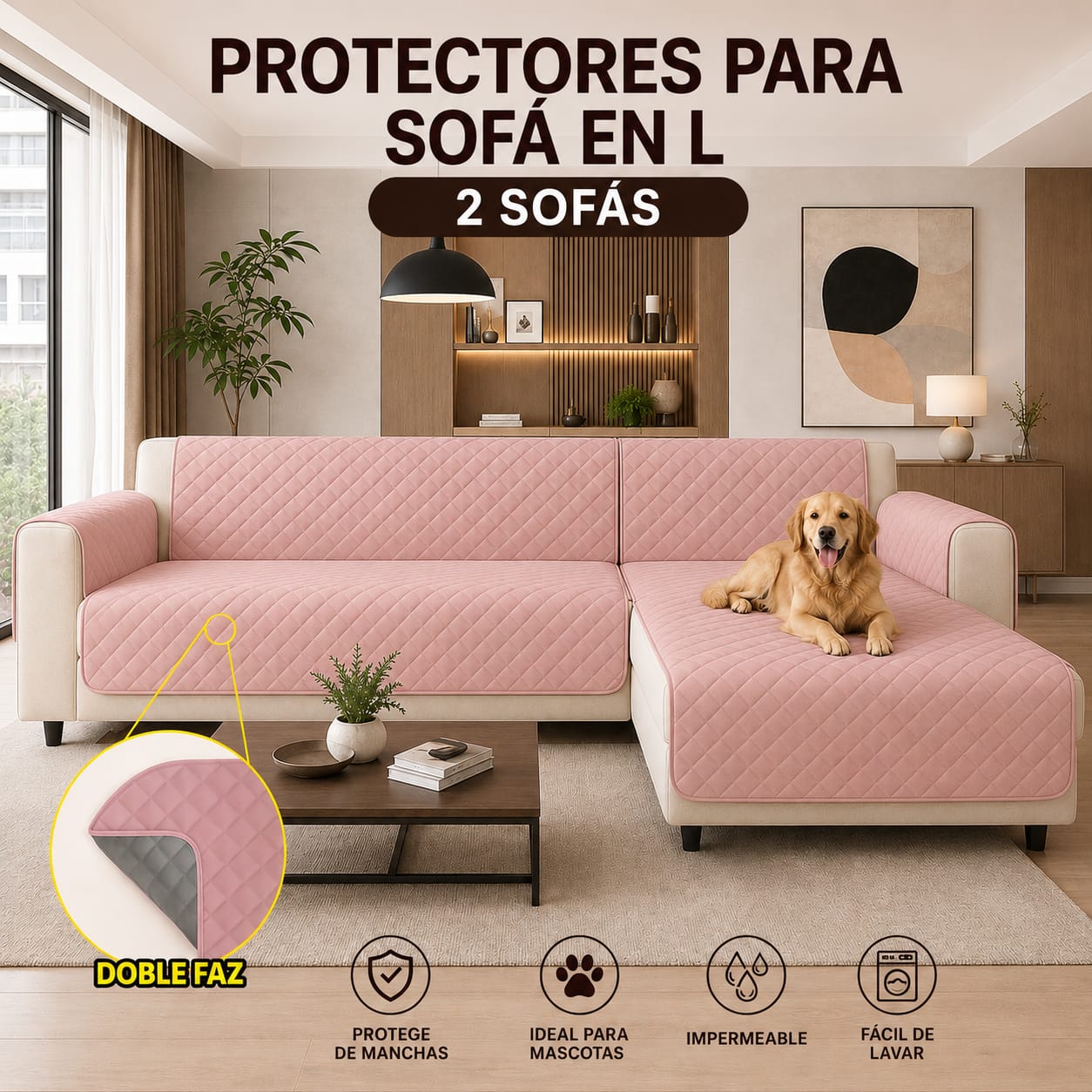 Protectores PREMIUM acolchados  para sofás  ⭐️⭐️⭐️⭐️⭐5/5