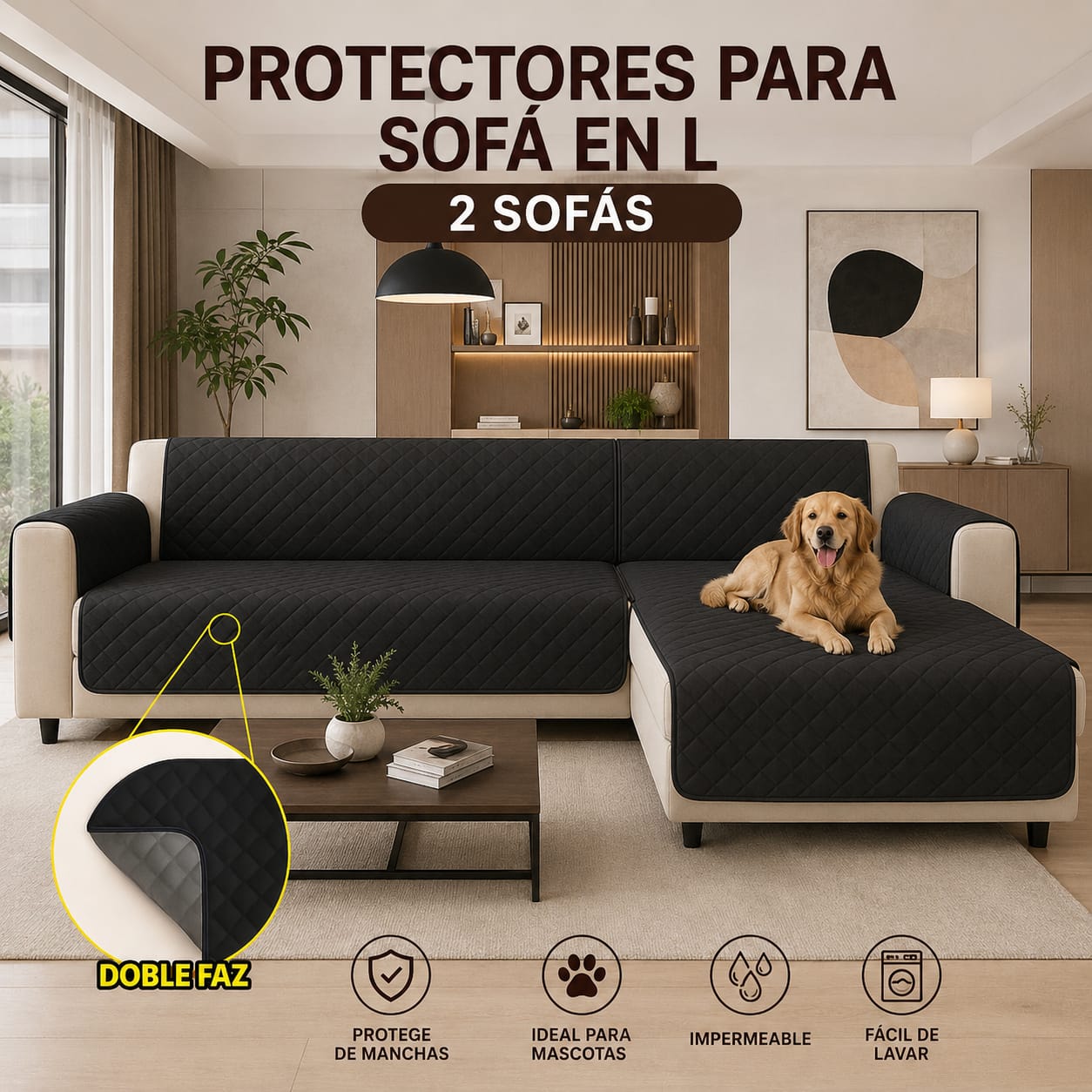 Protectores PREMIUM acolchados  para sofás  ⭐️⭐️⭐️⭐️⭐5/5