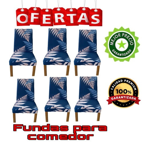 PROMOCION EN FUNDAS ESTAMPADAS Y AJUSTABLES PARA SILLAS DE COMEDOR 5/5⭐️⭐️⭐️⭐️⭐️