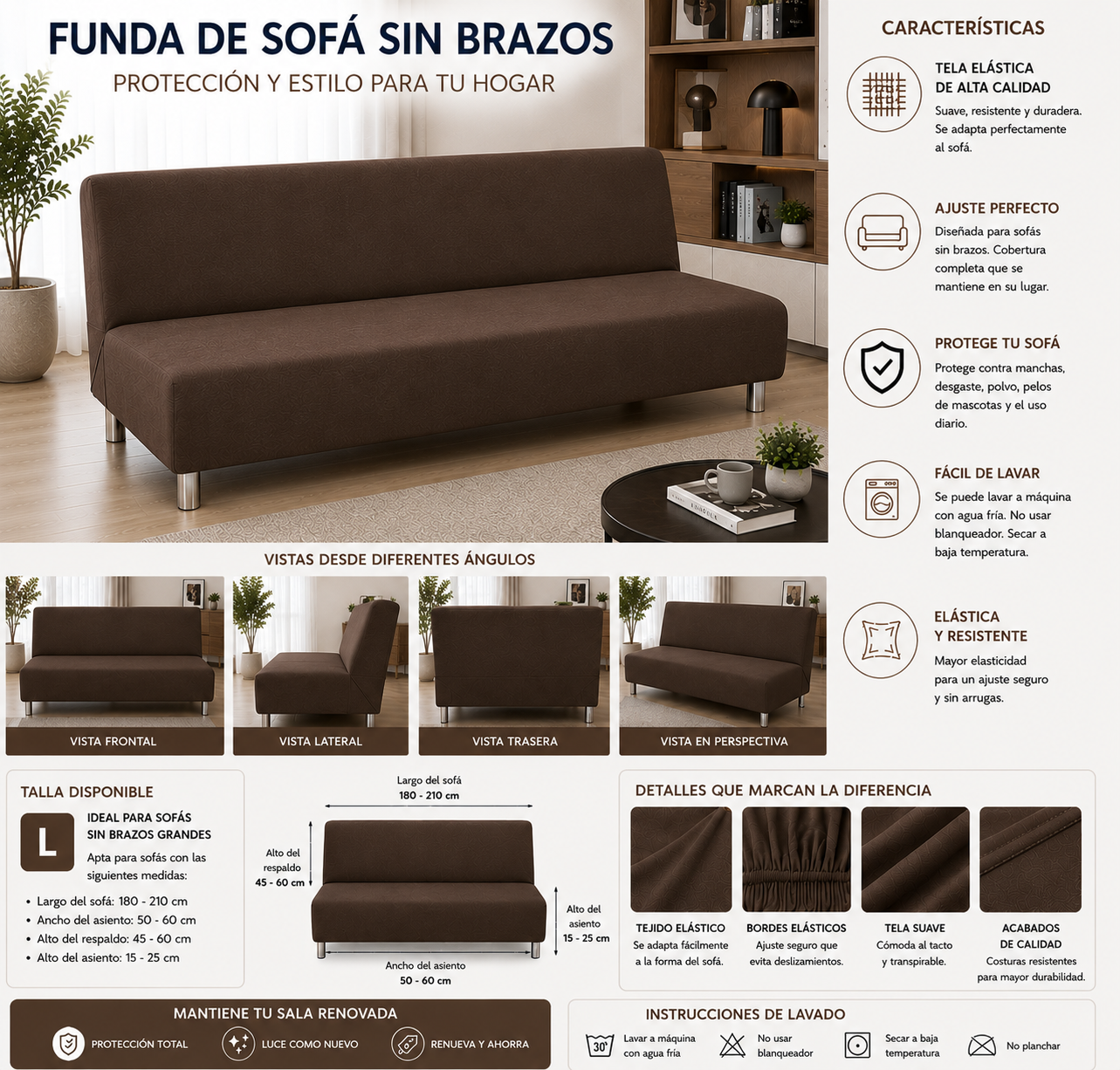 FUNDA PREMIUM  PARA SOFA CAMA 5/5 ⭐️⭐️⭐️⭐️⭐️