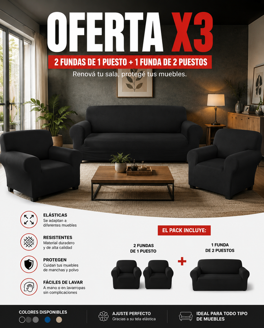 OFERTA X 3 ( 2UND DE 1 PUESTO Y 1 UND DE 2 PUESTOS)