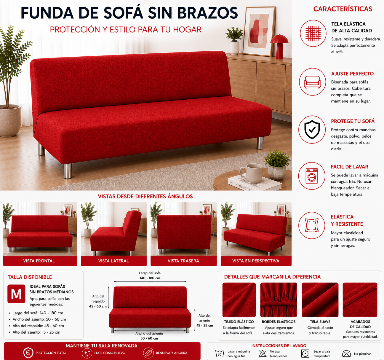 FUNDA PREMIUM  PARA SOFA CAMA 5/5 ⭐️⭐️⭐️⭐️⭐️