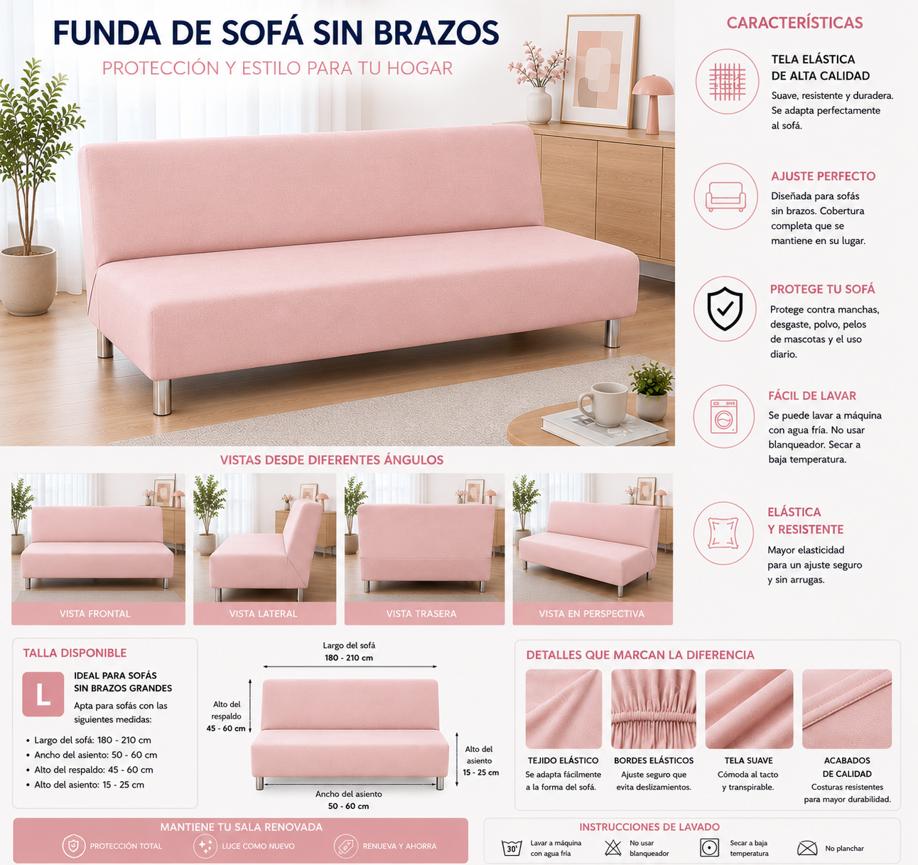 FUNDA PREMIUM  PARA SOFA CAMA 5/5 ⭐️⭐️⭐️⭐️⭐️