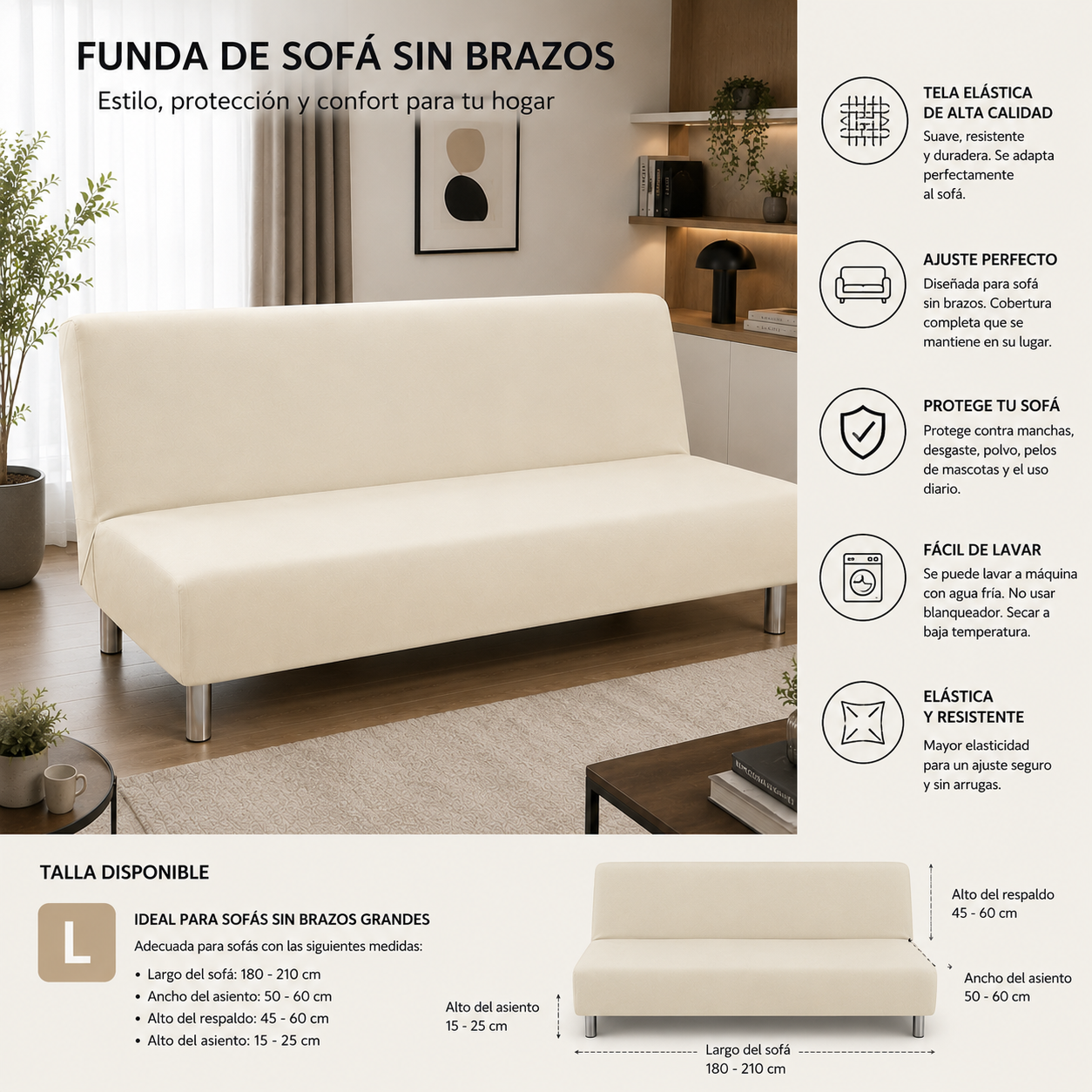 FUNDA PREMIUM  PARA SOFA CAMA 5/5 ⭐️⭐️⭐️⭐️⭐️