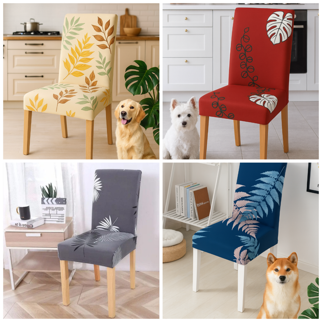 PROMOCION EN FUNDAS ESTAMPADAS Y AJUSTABLES PARA SILLAS DE COMEDOR 5/5⭐️⭐️⭐️⭐️⭐️