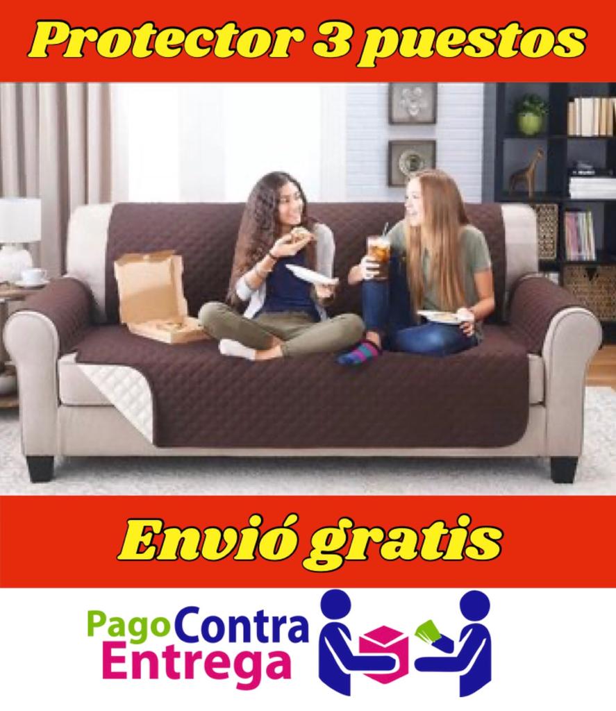 Forro Protector Sofá Muebles Reversible 3 Puestos